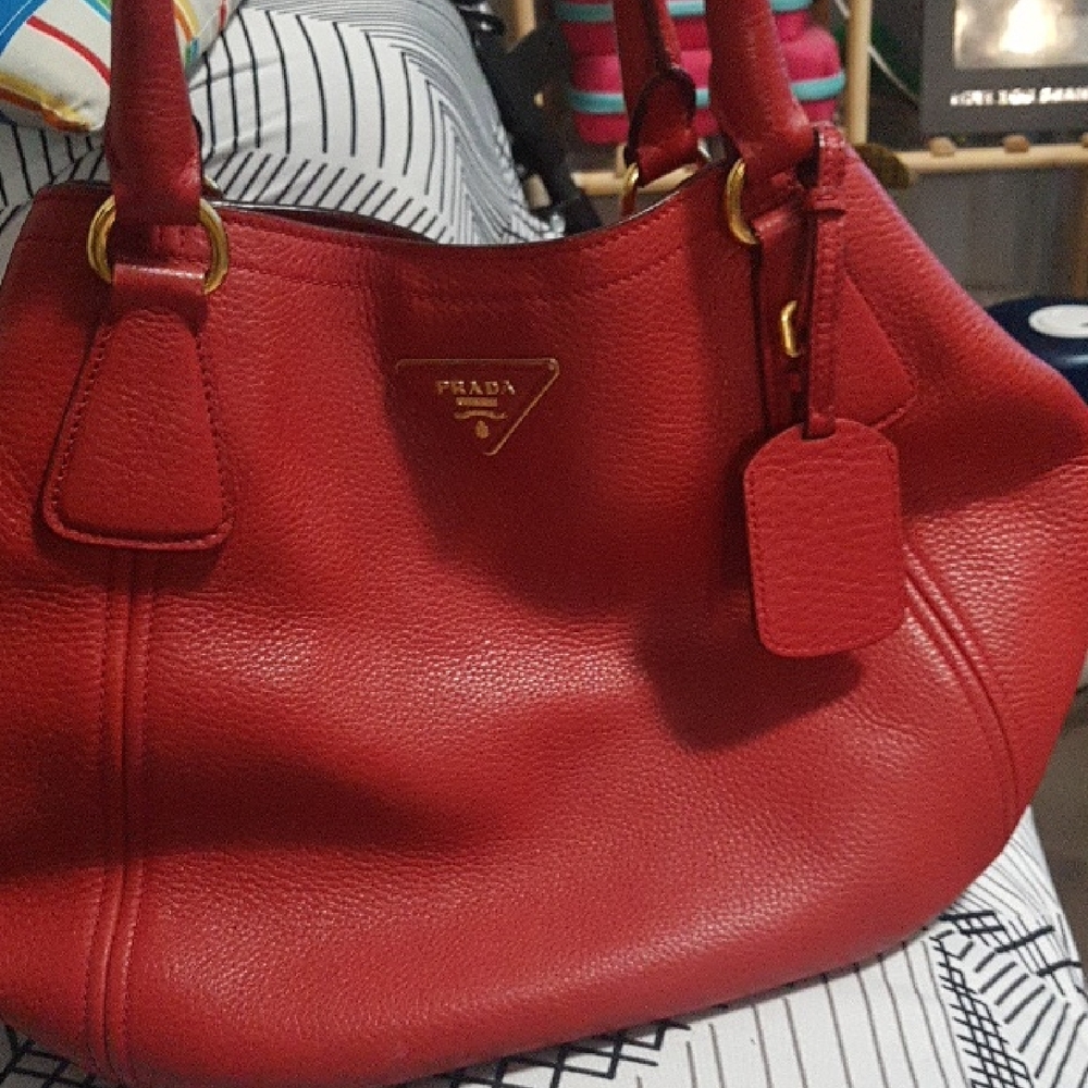 Prada Red Leather Women's Bag